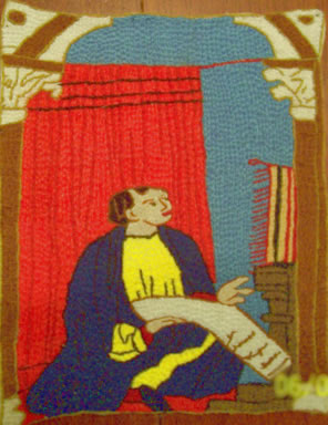 Scribe taking direction from King Alfonso the Wise